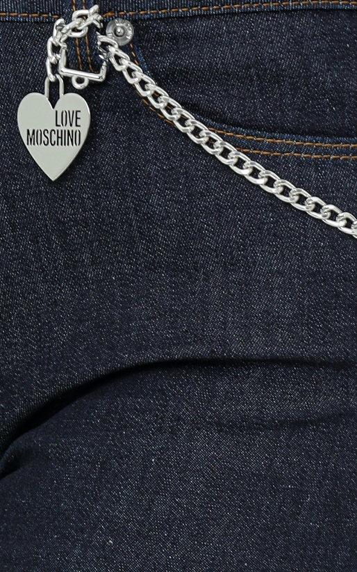 LOVE MOSCHINO-Jeans cu lant decorativ